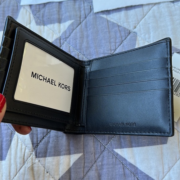 Michael Kors Cooper admrl/plblue billfold wallet with passcase NWT - Picture 8 of 9